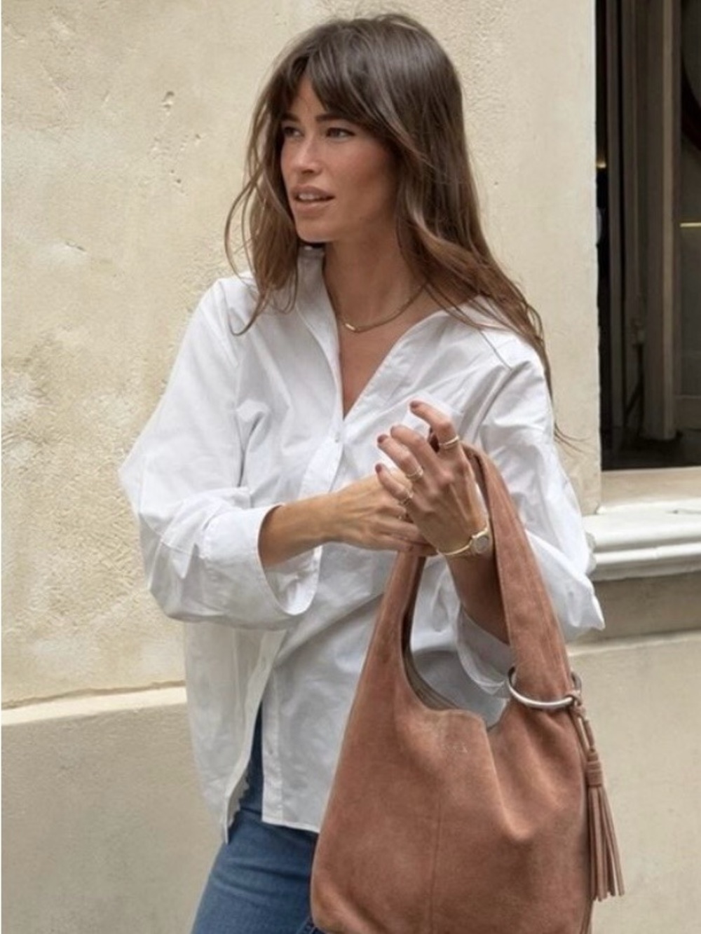 Suede Elizabeth and James Bag